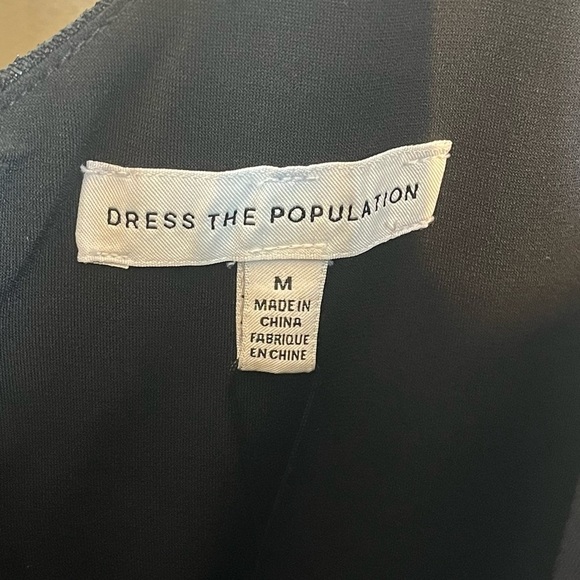 Dress the Population Jordan Metallic Black Dress Size Medium - Picture 9 of 9